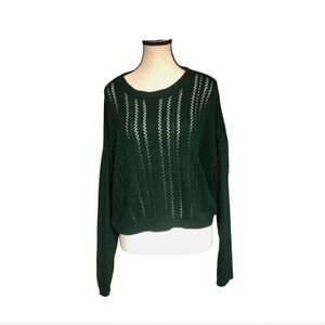 Forever 21 Dark Green long sleeve knit sweater